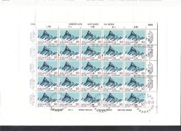 Helvetia 1966 Alpes suisses bloc 25 timbres 0,10 emis26.09.6