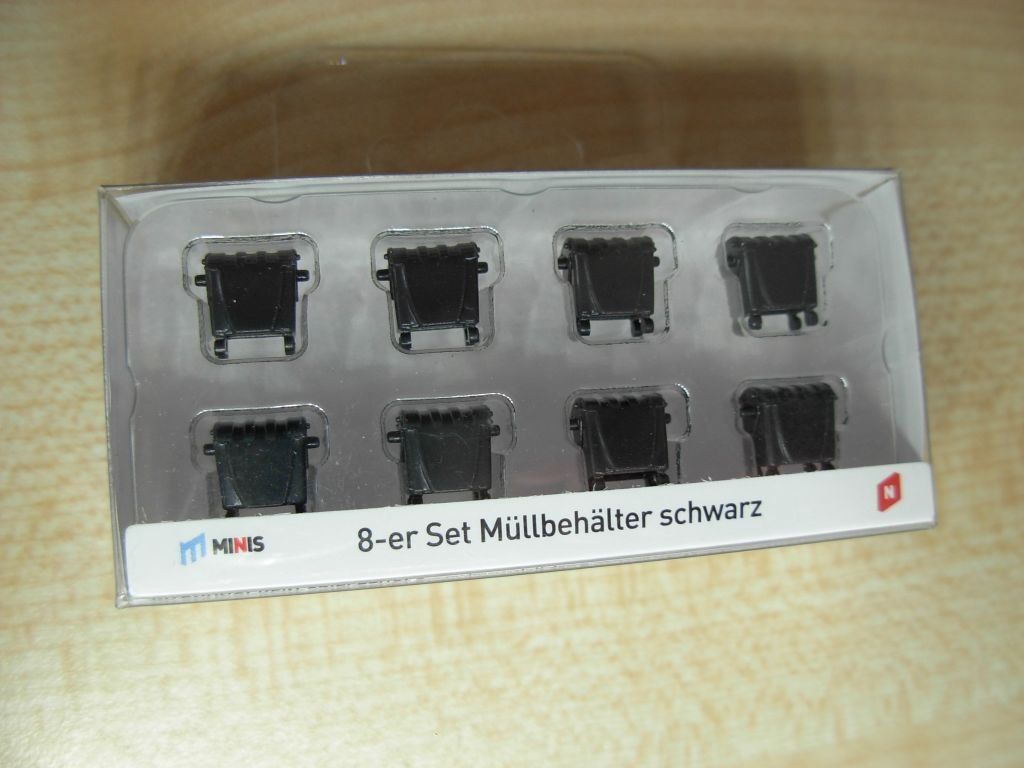 Modellini di ferrovie: N: 8 Abfallcontainer von Minis – Nuovo (secondo la descrizione) da Oberrieden venduto da Hobbyschiff
