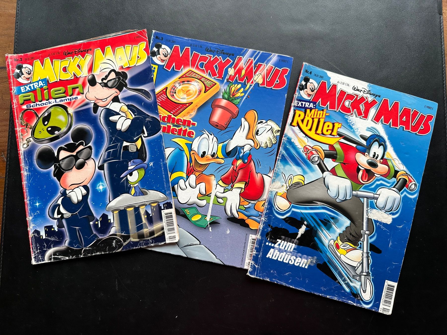 Comics: 3 Mickey Maus 2001 Nr. 2,3,4 – Gebraucht aus Seltisberg von quadartswiss