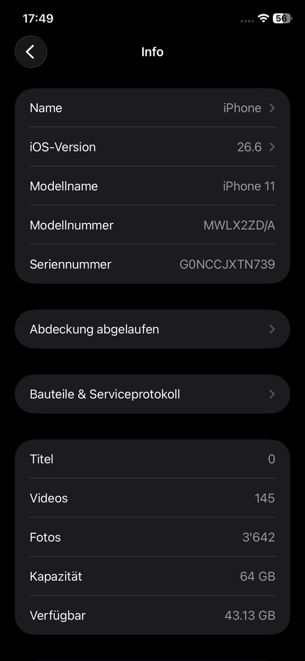 Apple Handys / Smartphones: iPhone 11, 64 GB, lila – Gebraucht aus Wil SG von Klicks 7