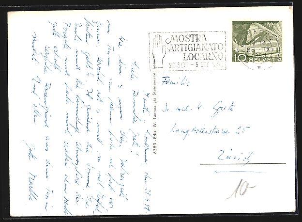 Cartoline postali: St. Abbondio, Ortsansicht aus der Vogels – Usato da Berlin venduto da bartko-reher 1