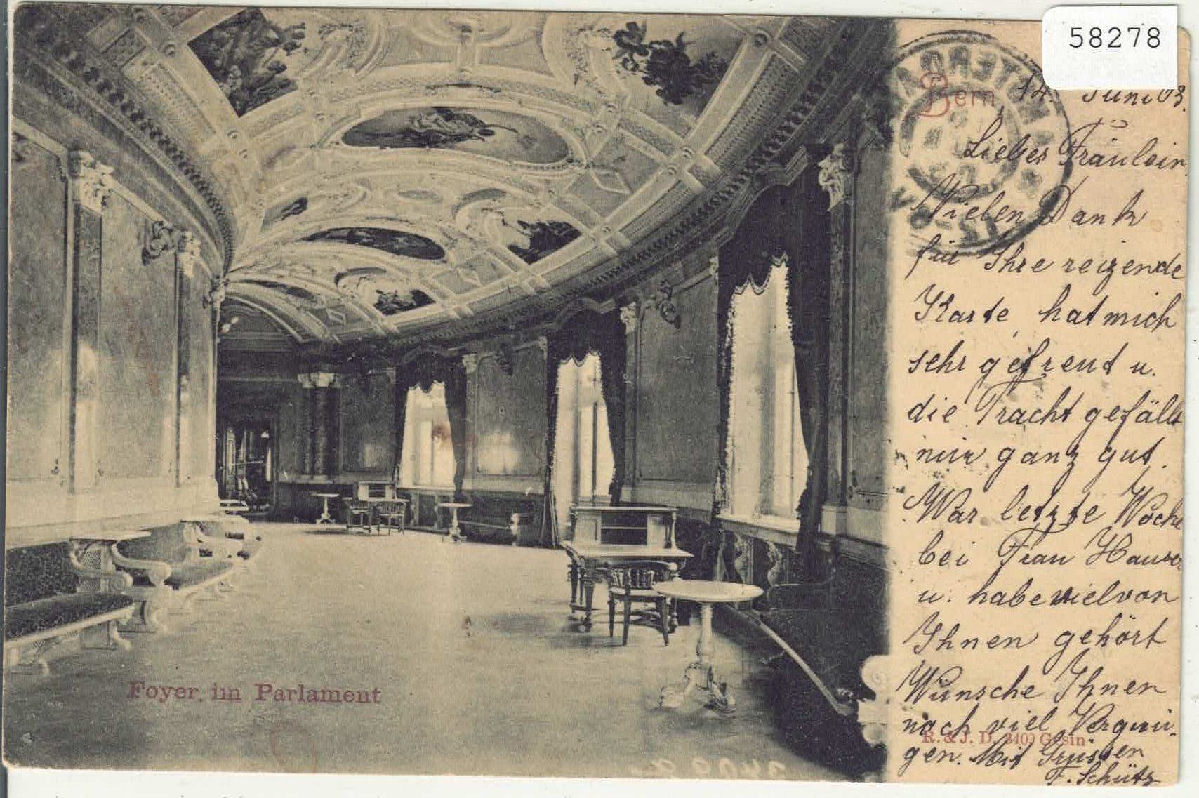 Cartoline postali: Bern - Foyer im Parlement – Usato da Ettingen venduto da Kartenplanet