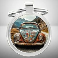 🚗🔑 VW Käfer Schlüsselanhänger – Retro Rost-Design 🔑🚗