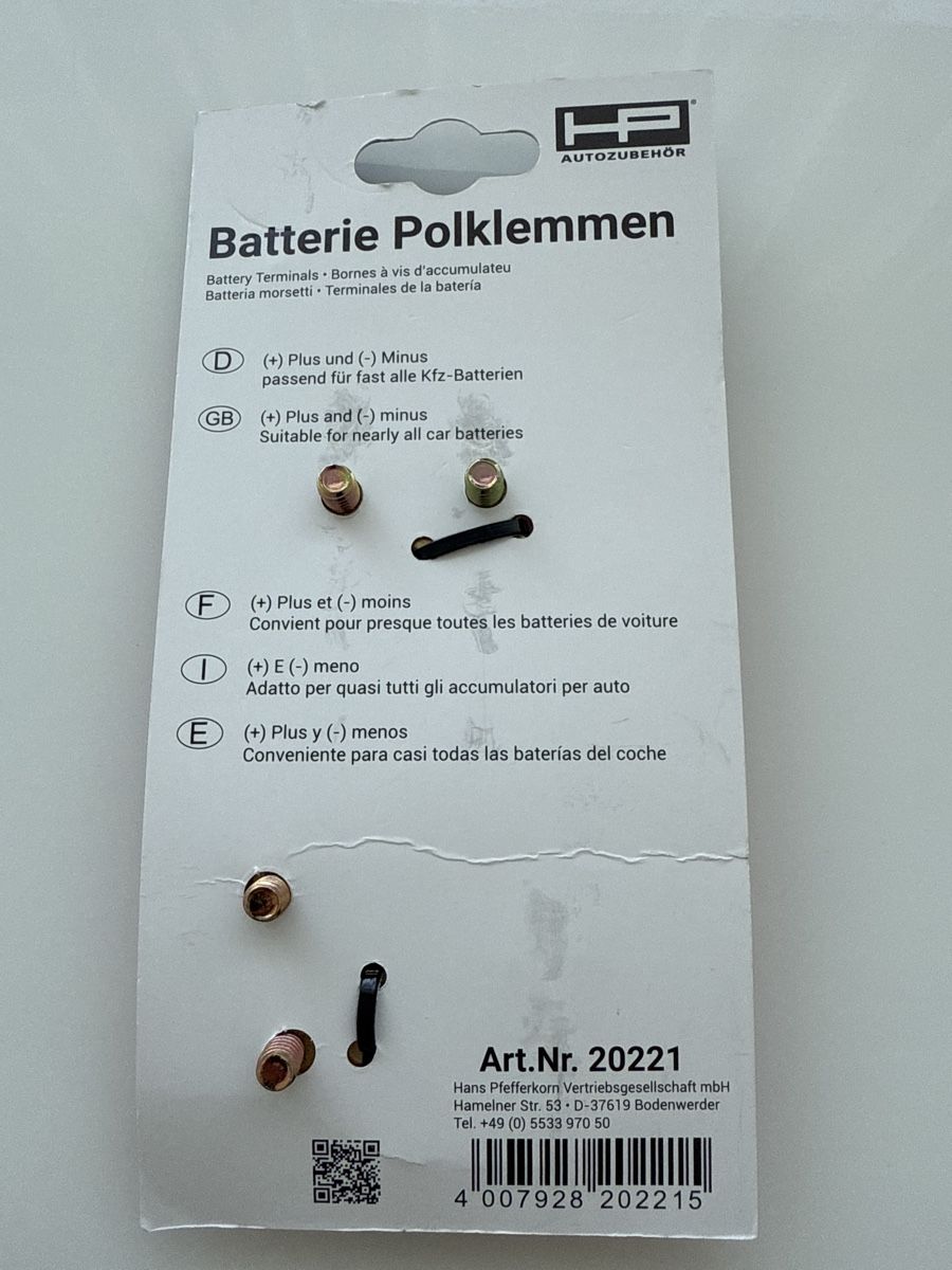 Caricatori & Batterie: Batteriepolklemmen neu – Nuovo e nell'imballaggio originale da Neftenbach venduto da Blade230S 1