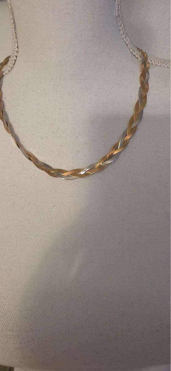 Catenine: Kette geflochten bicolor Gold-Silber-Look  – Usato da St. Gallen venduto da mania03 1