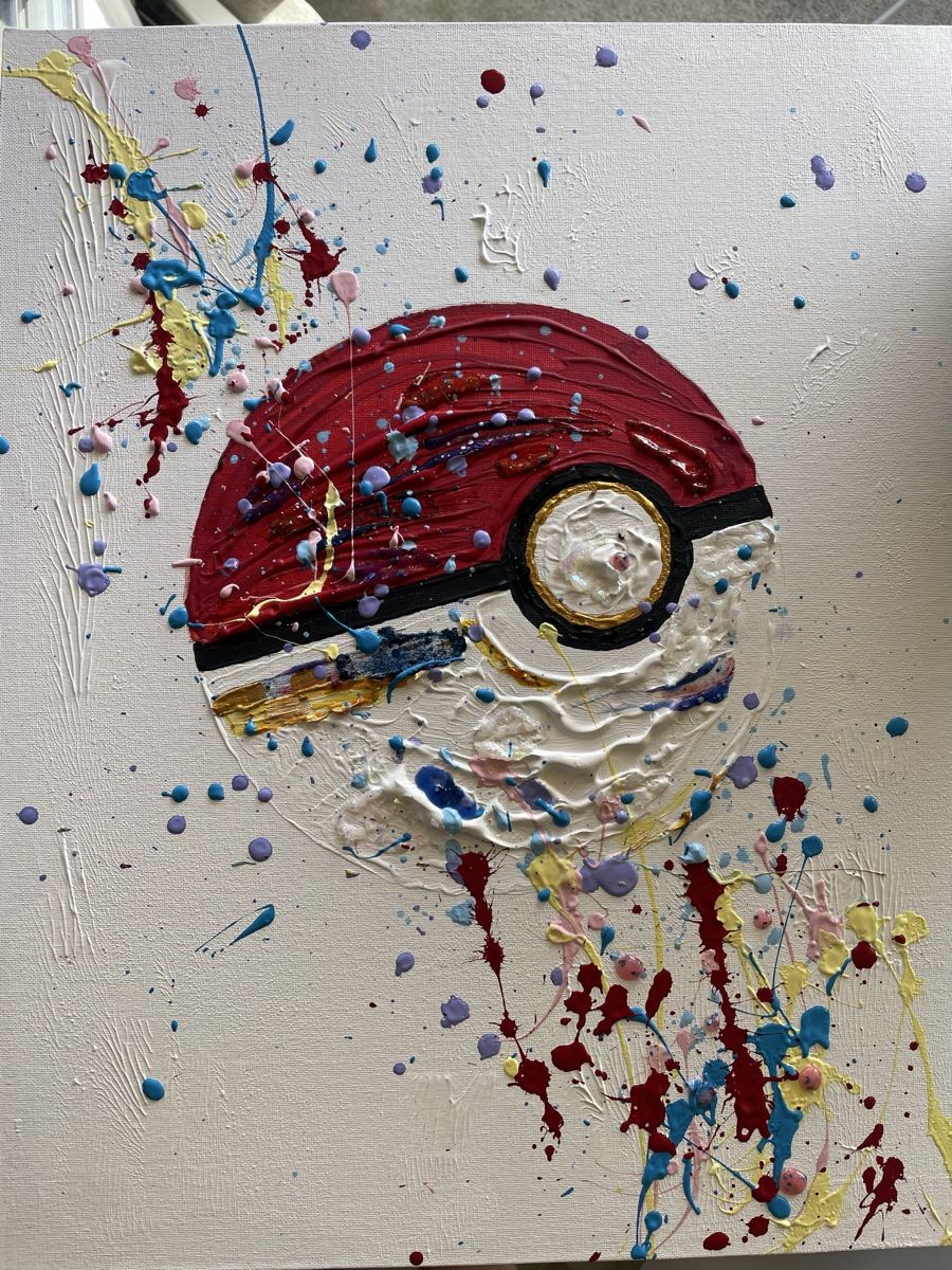 Gemälde: Pokeball/Pokemon Acryllic Abstract Artwork on Canvas. – Neu (gemäss Beschreibung) aus Worb von Diglett 2