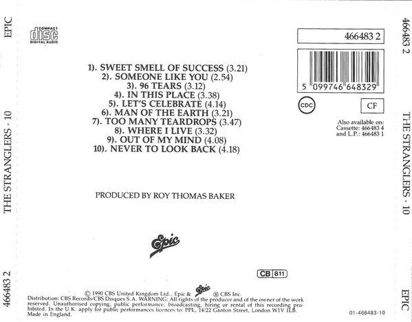 CD: CD Stranglers - 10 (1990) – Usato da Möriken AG venduto da mineralia 1
