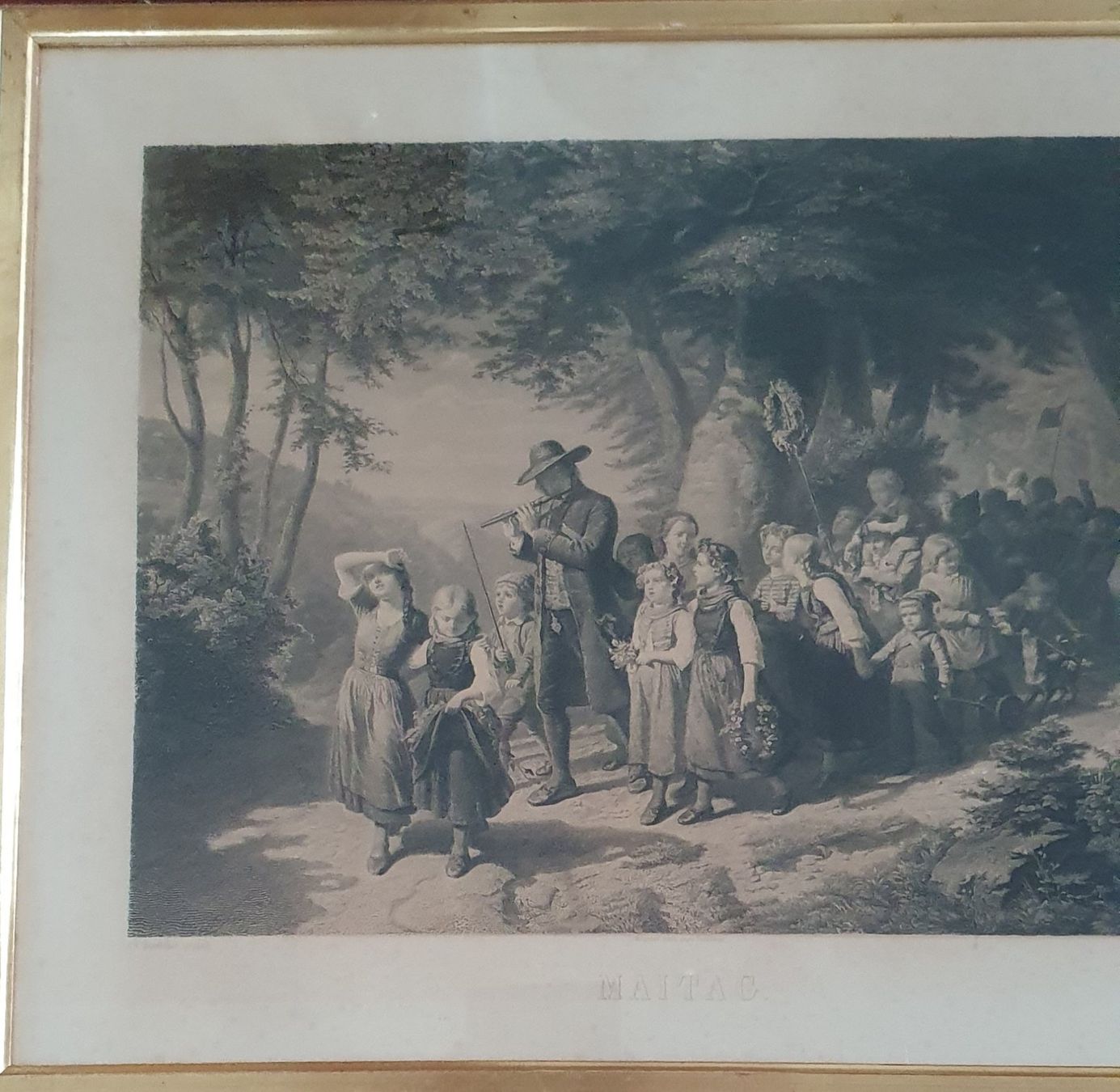 Incisioni: Bild - Maitag, Stahlstich um 1860 – Usato da Kreuzlingen venduto da Rschweiz1 3