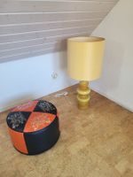 Stehlampe Keramik Vintage gelb H: ca. 70 cm
