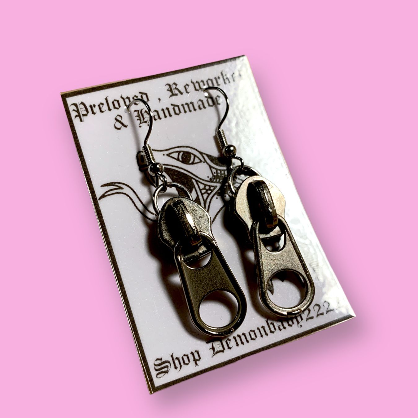 Orecchini pendenti & Orecchini a lobo: “Zipper” earrings – Usato da Basel venduto da demonbaby2222 2
