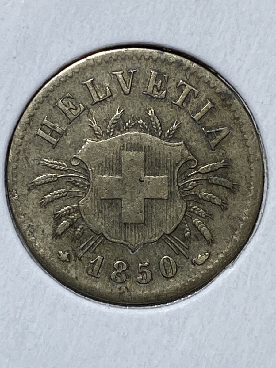 Tutti le monete: Suisse - 5 centimes - 1850 BB  – Usato da Payerne venduto da Mike1682 2