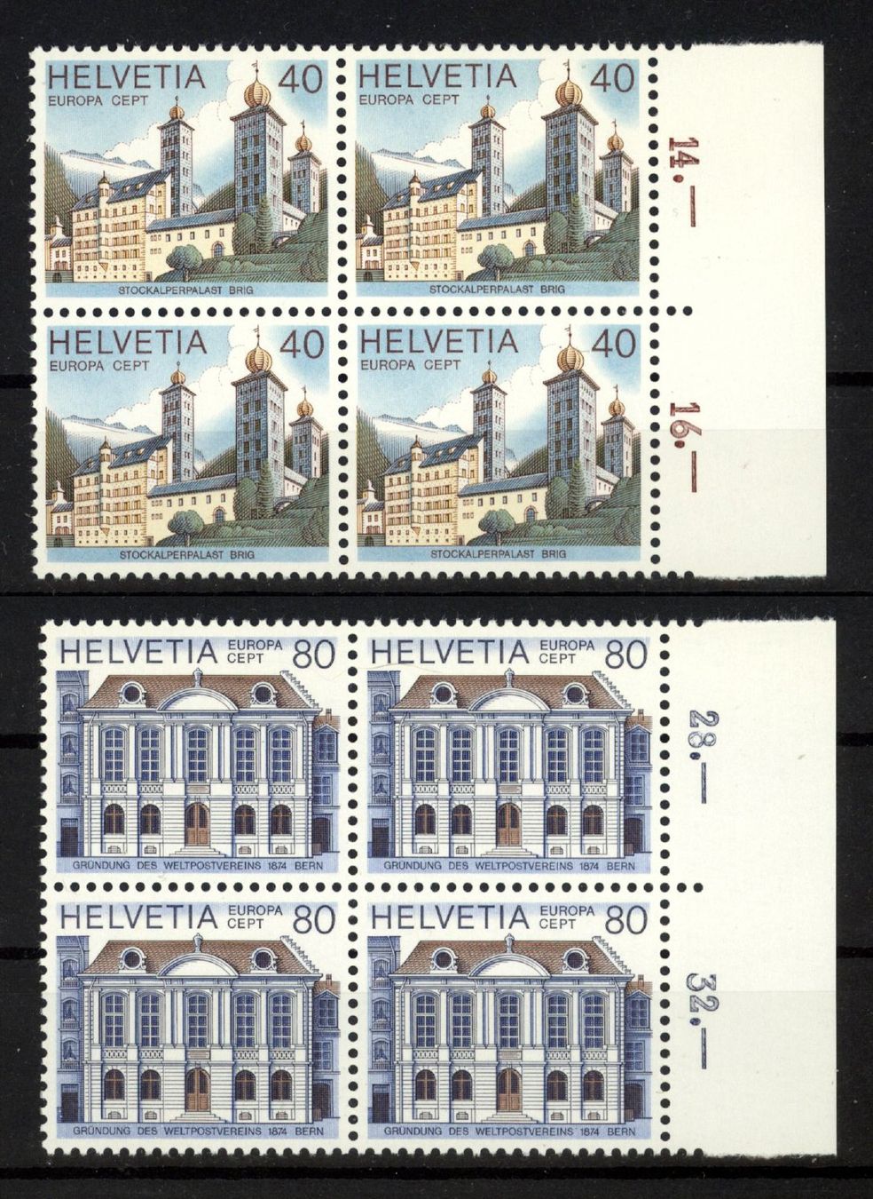 Tutti i francobolli: 1978, Europa, Viererblöcke ** – Nuovo (secondo la descrizione) da Willisau venduto da Vollstempel