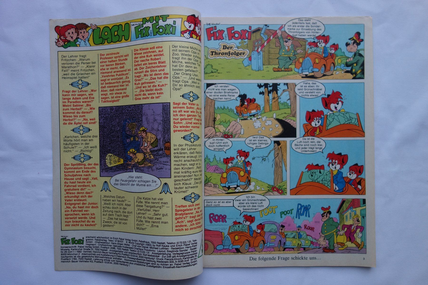Fumetti: Fix und Foxi - Band 16/1983 - Gratis Versand ! – Usato da Luzern venduto da ron_35 2
