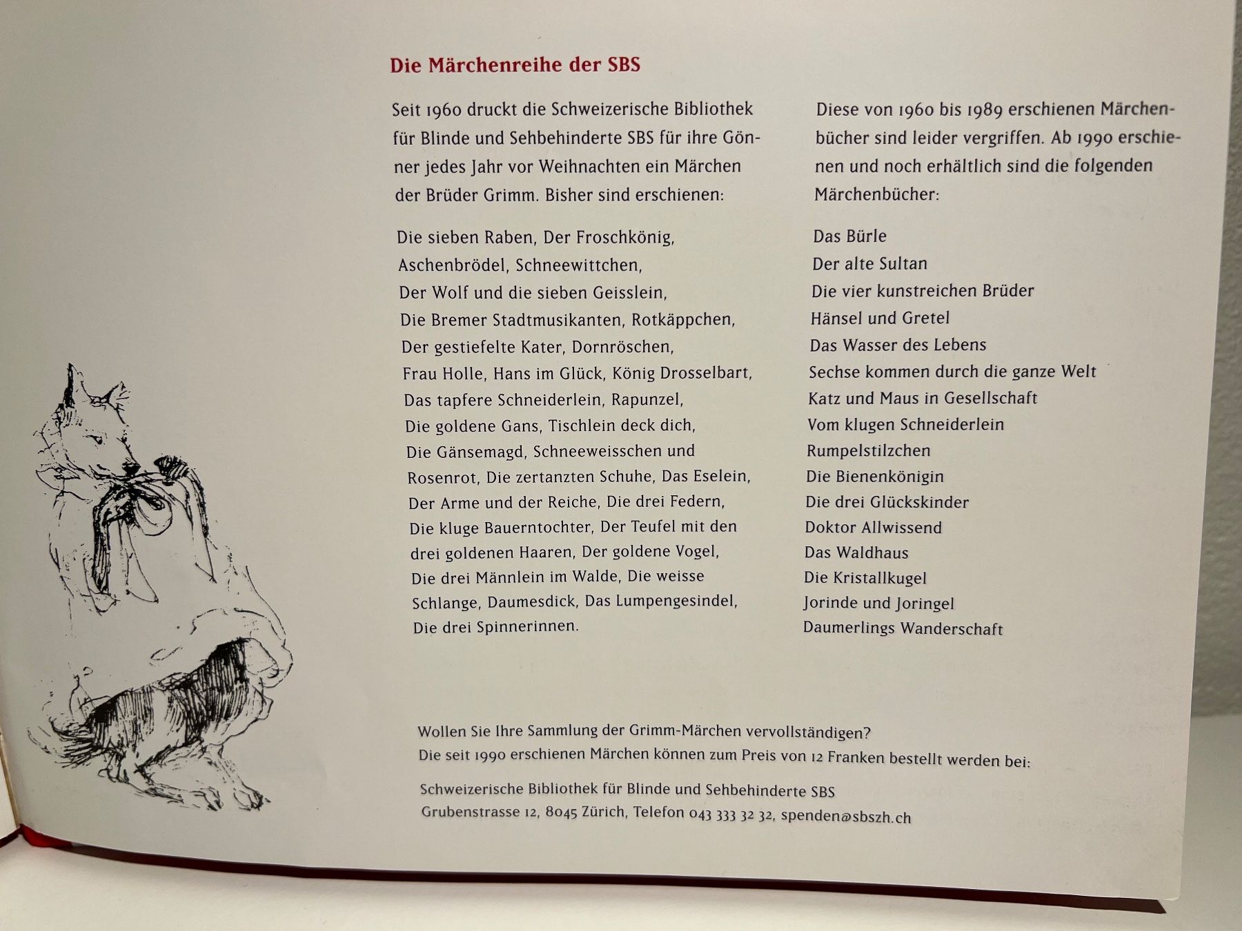 Bücher: 📖 Rotkäppchen Brüder Grimm – SBS Märchenbuch – Gebraucht aus Vaduz von  5