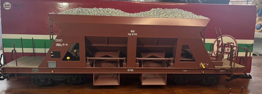 LGB 40690 RhB Selbstentladewagen 8705 braun (Neu (gemäss Beschreibung ...