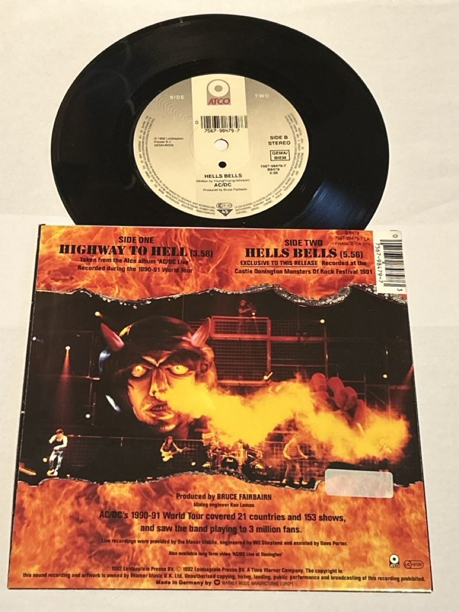 Dischi in vinile: AC/DC. 1992. Highway To Hell. / Hells Bells – Usato da Faulensee venduto da Mizuno06 1