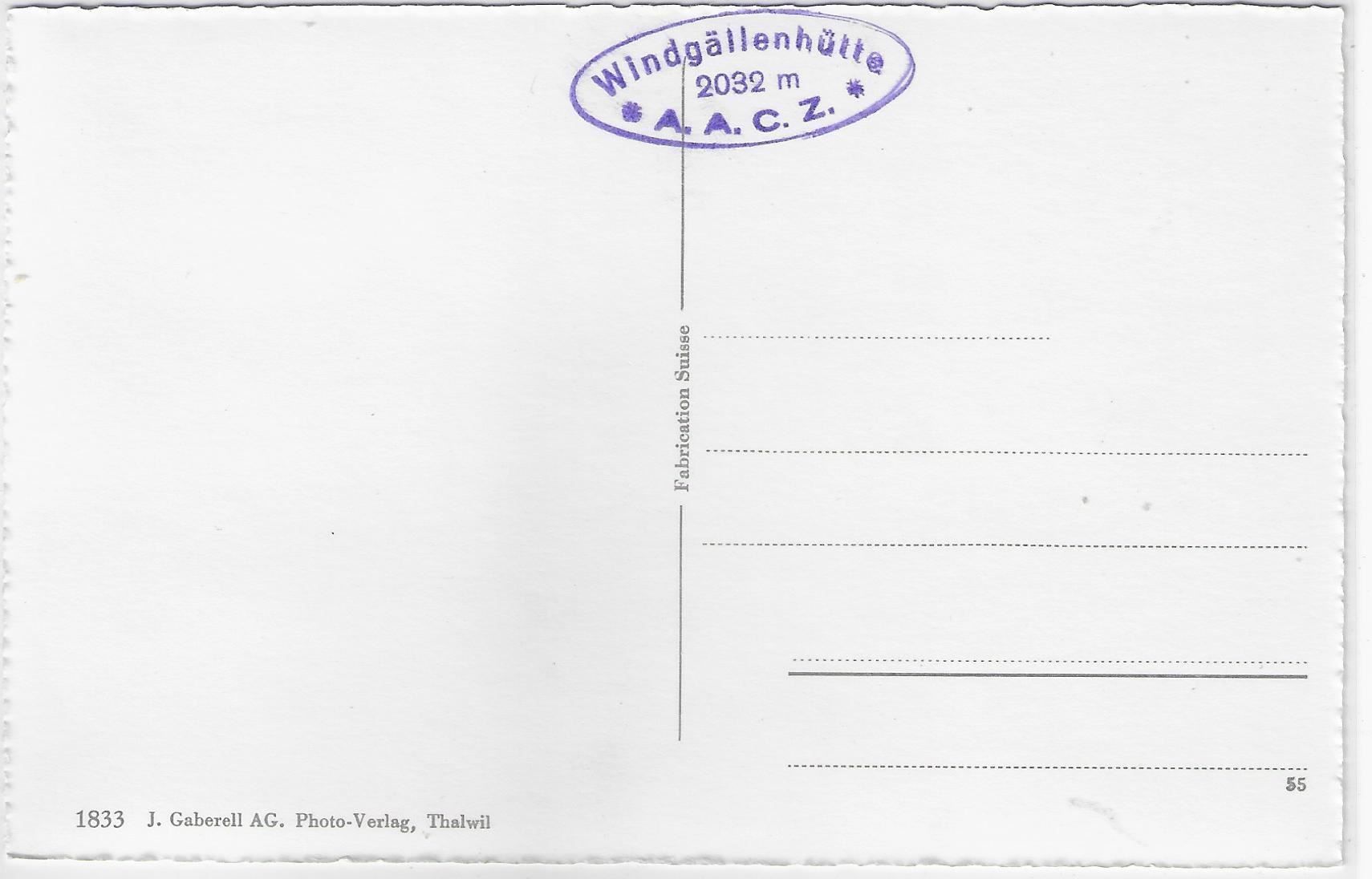 Cartoline postali: Windgälle vom Höhlenstock aus – Usato da Ettingen venduto da Kartenplanet 1