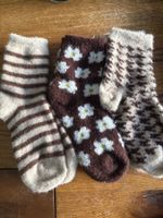 3x Kuschelsocken - flauschig weich-Wohlfühlen- Zeit für Dich