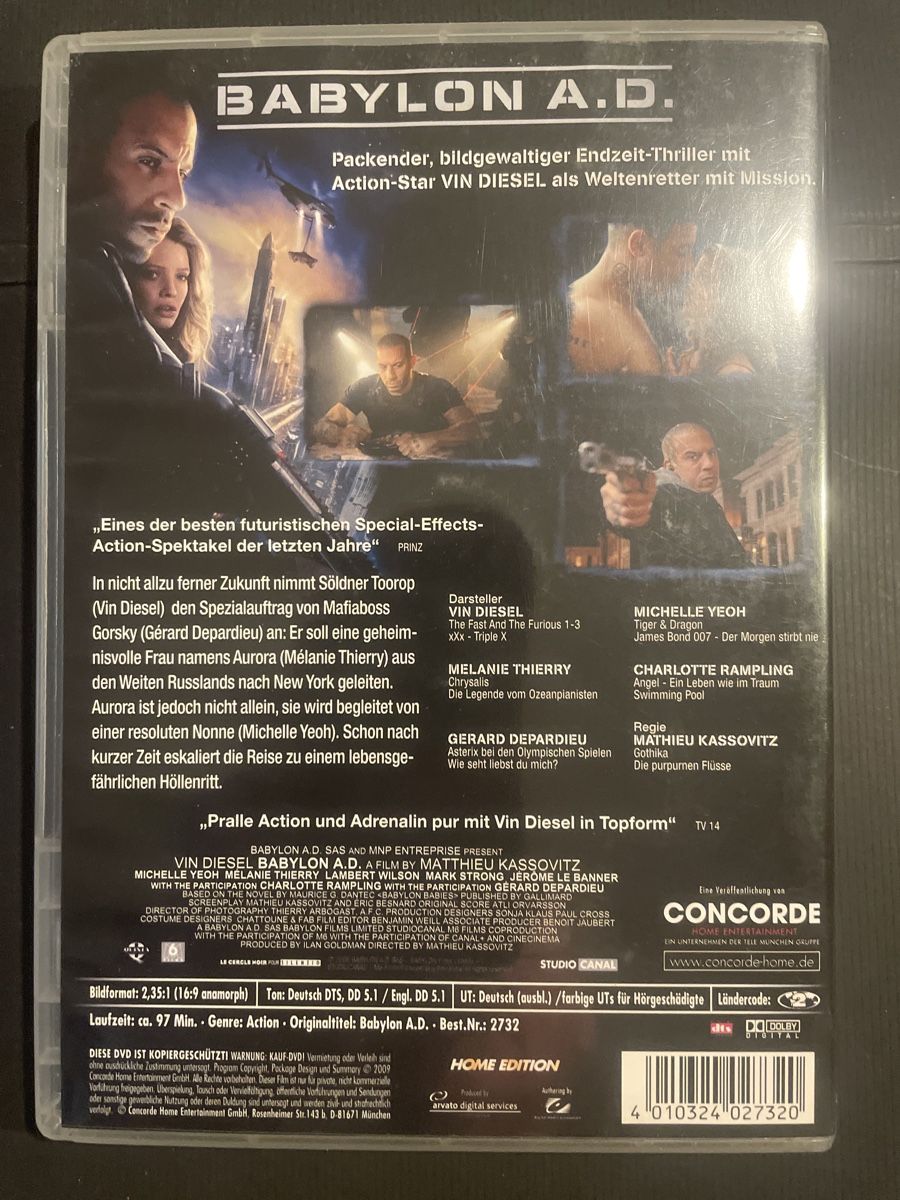 Alle DVDs: Babylon A.D., mit Vin Diesel und Gerard Depardieu – Gebraucht aus Winterthur von machmaschine 1