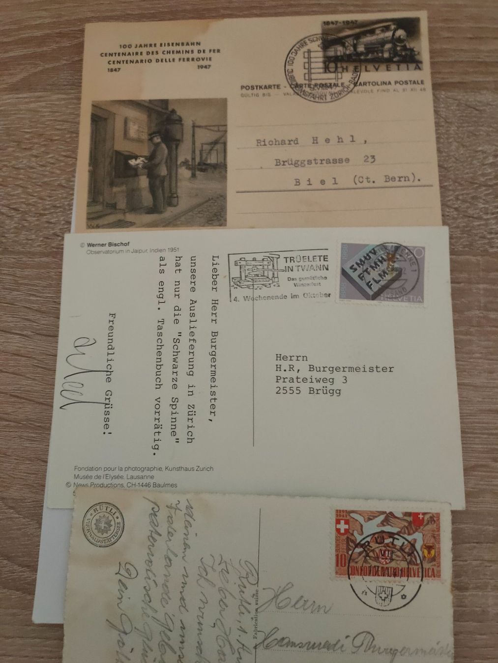 Tous les timbres: Alte Ansichtskarten Schweiz, Sammlung mit seltenen Stempeln – D'occasion à matten b. interlaken par jfran17