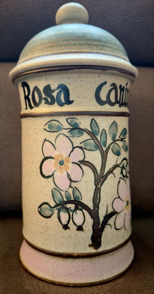 Pentole: Apothekerdose /Topf Keramik "Rosa Canina" – Usato da Widnau venduto da kustercarmen 5