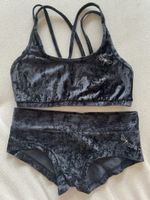  Poledance Set. Polewear Samt Dragonfly schwarz Gr. S