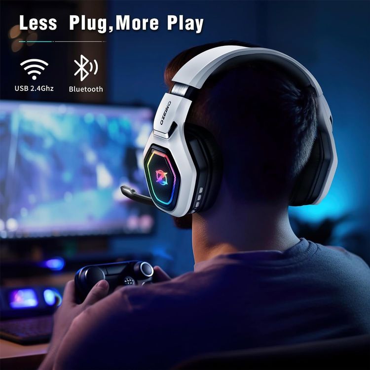 Skapendy VK81 Gaming Headset Wireless - Kabelloses Headset Für PS5/PS4