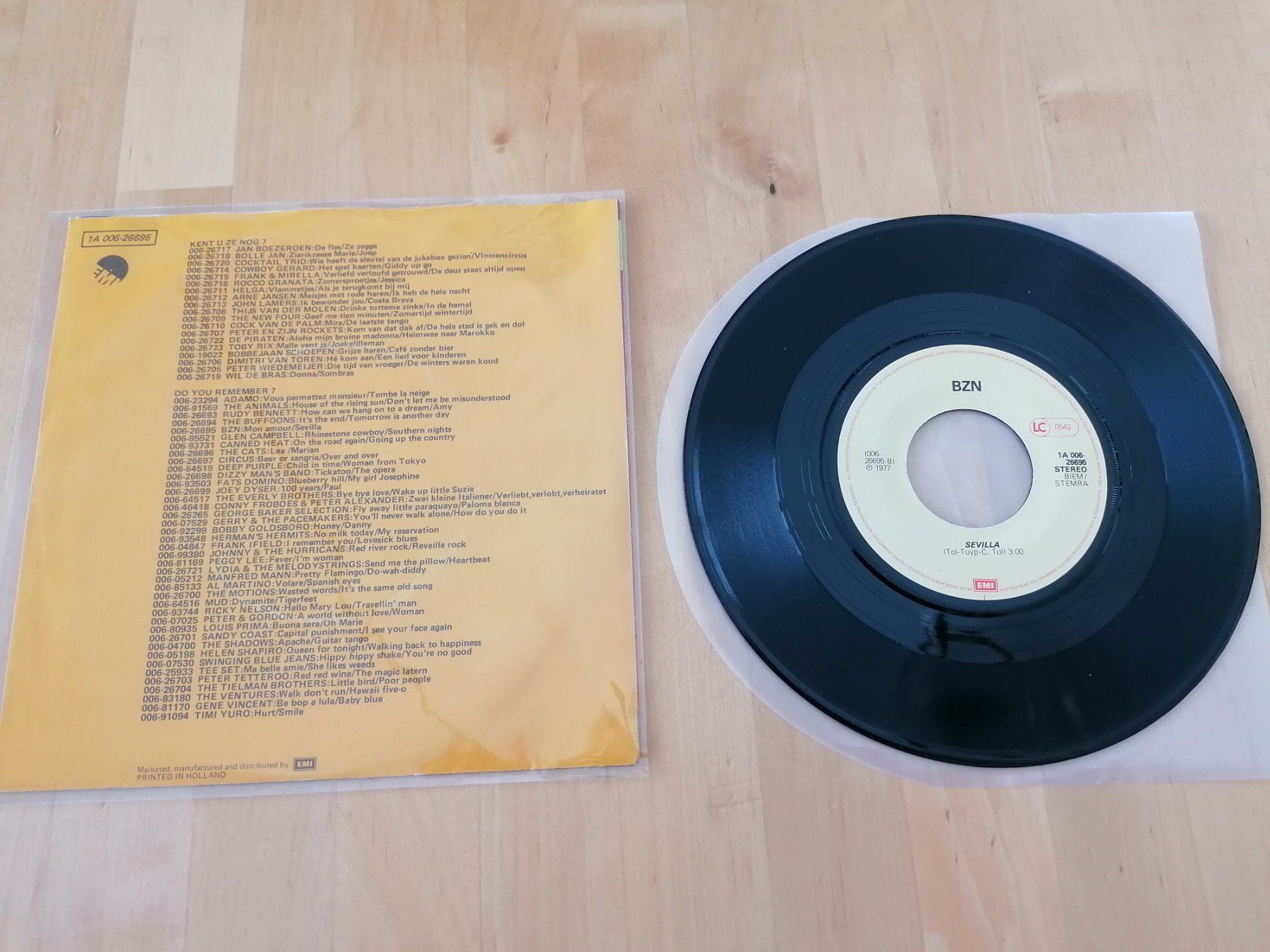 Schallplatten: BZN – Mon Amour / Sevilla – Gebraucht aus Emmenbrücke von lamorak 1
