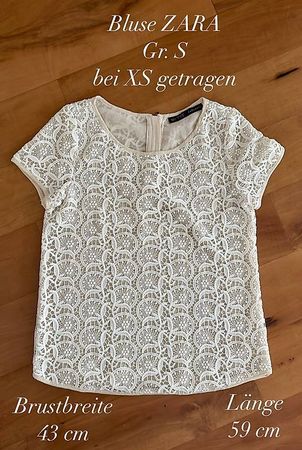 Damenbluse creme von ZARA Gr. XS/34