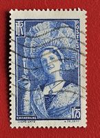 FRANKREICH FRANCE CHAMPAGNE FRAUENKOSTÜM 1938 GESTEMPELT