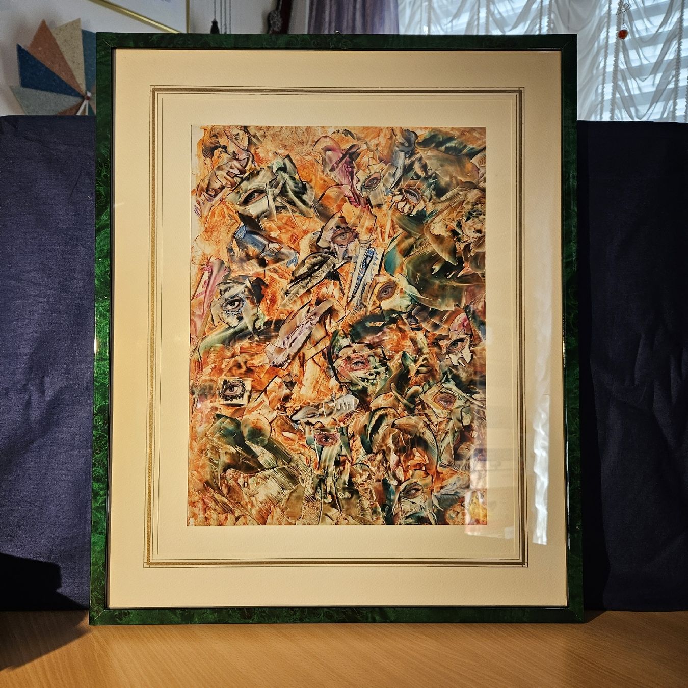 Gemälde: Abstraktes Bild, gerahmt, signiert , Kunstbild – Gebraucht aus Kriens von gra_fhn7 7
