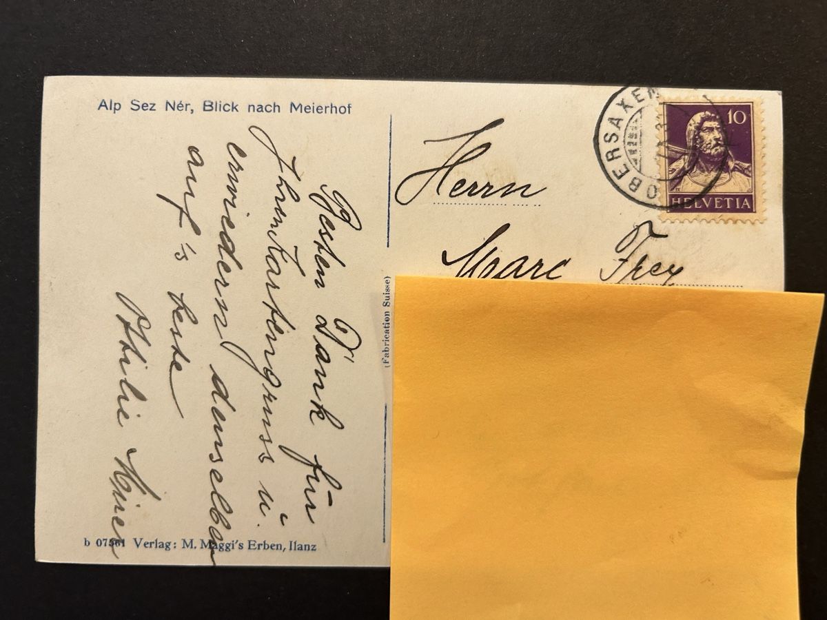 Cartoline postali: Obersaxen GR Meierhof – Usato da Fanas venduto da Alessio11 1