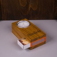 Notlicht Teelicht aus Eichenholz - Klassisch geölt