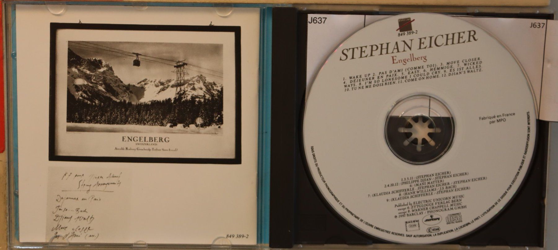 CD: Stephan Eicher – Engelberg – Usato da Luzern venduto da CONTENTI 1