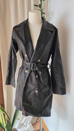 Elegante Kunstleder Trenchcoat Jacke Gr. M Herbst/Winter ...