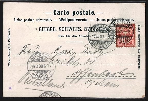 Cartoline postali: Litho St. Gallen, Restaurant Falkenburg, – Usato da Berlin venduto da bartko-reher 1