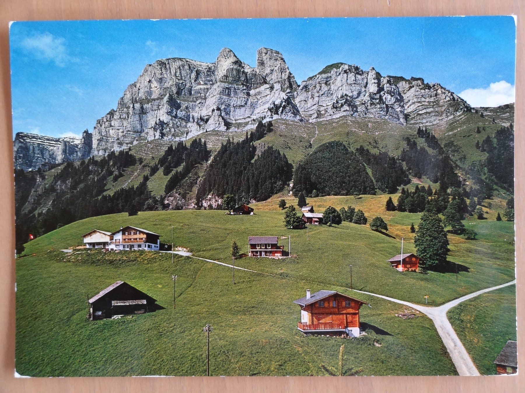 Ansichtskarten: Tscherlach  - Berggasthaus Lüsis - 1970 – Gebraucht aus St Léonard von Riglin