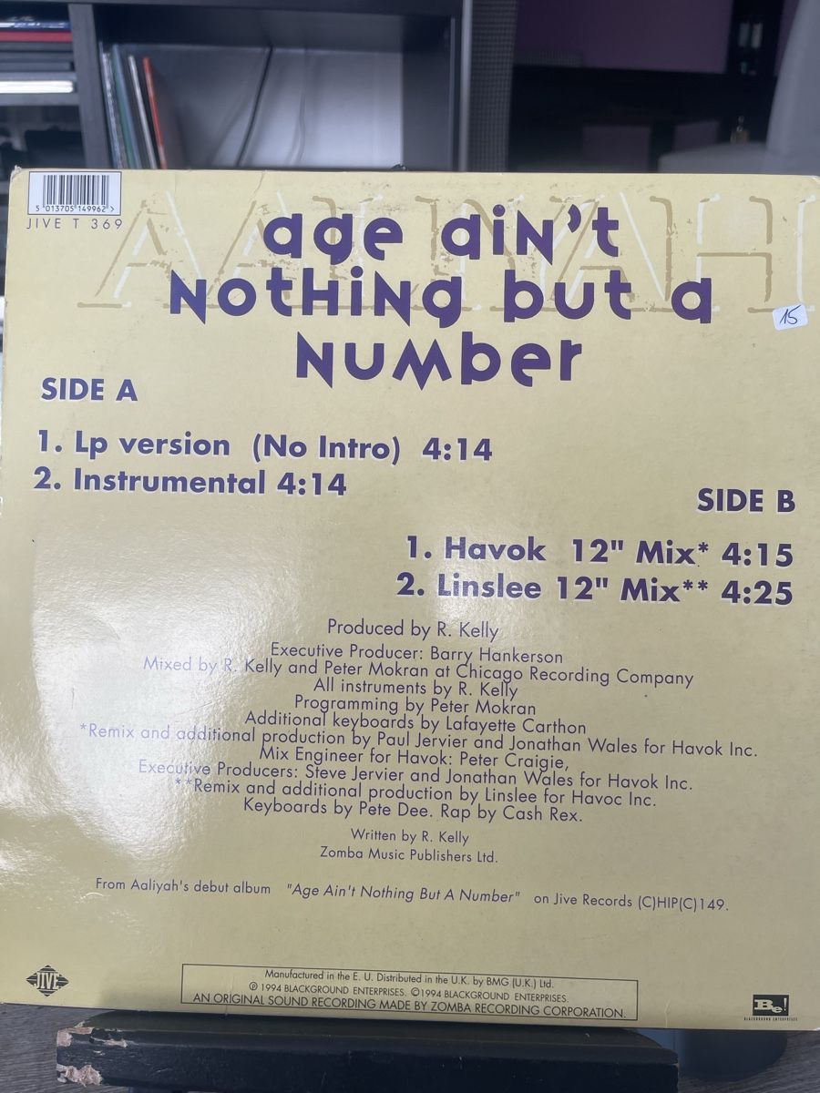 Dischi in vinile: AALIYAH / Age aint nothing – Usato da Dagmersellen venduto da stonefinger 1