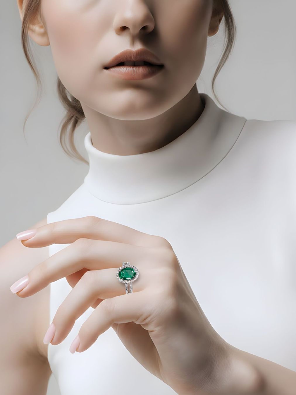 Anelli: Smaragd-Ring 14k Weissgold 1,30ct – Nuovo e nell'imballaggio originale da Illnau venduto da Juwelier_Mahler_GmbH 1