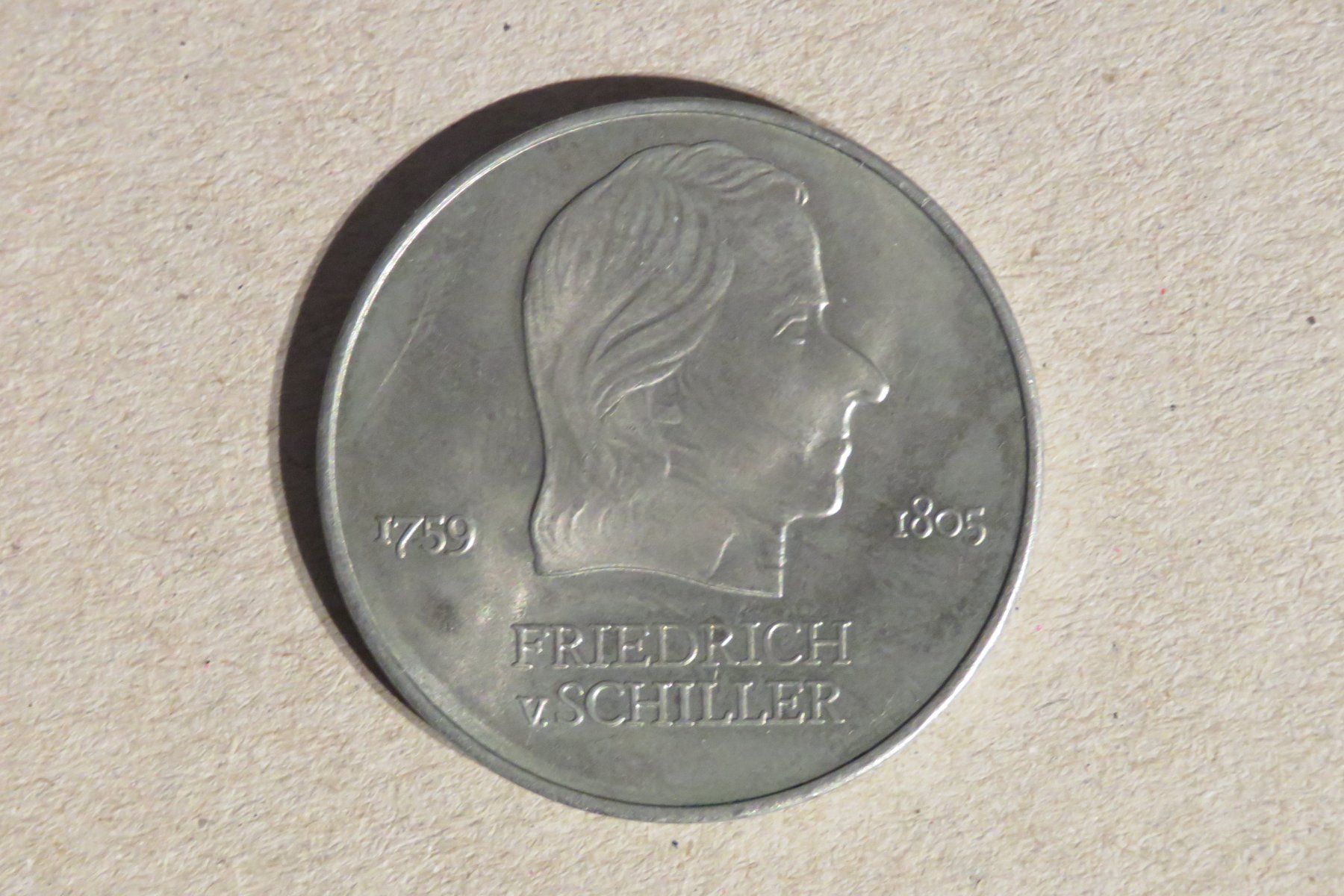 Tutti le monete: DDR 20 Mark 1972 A,  Friedrich Schiller – Usato da Kreuzlingen venduto da Koi4 1