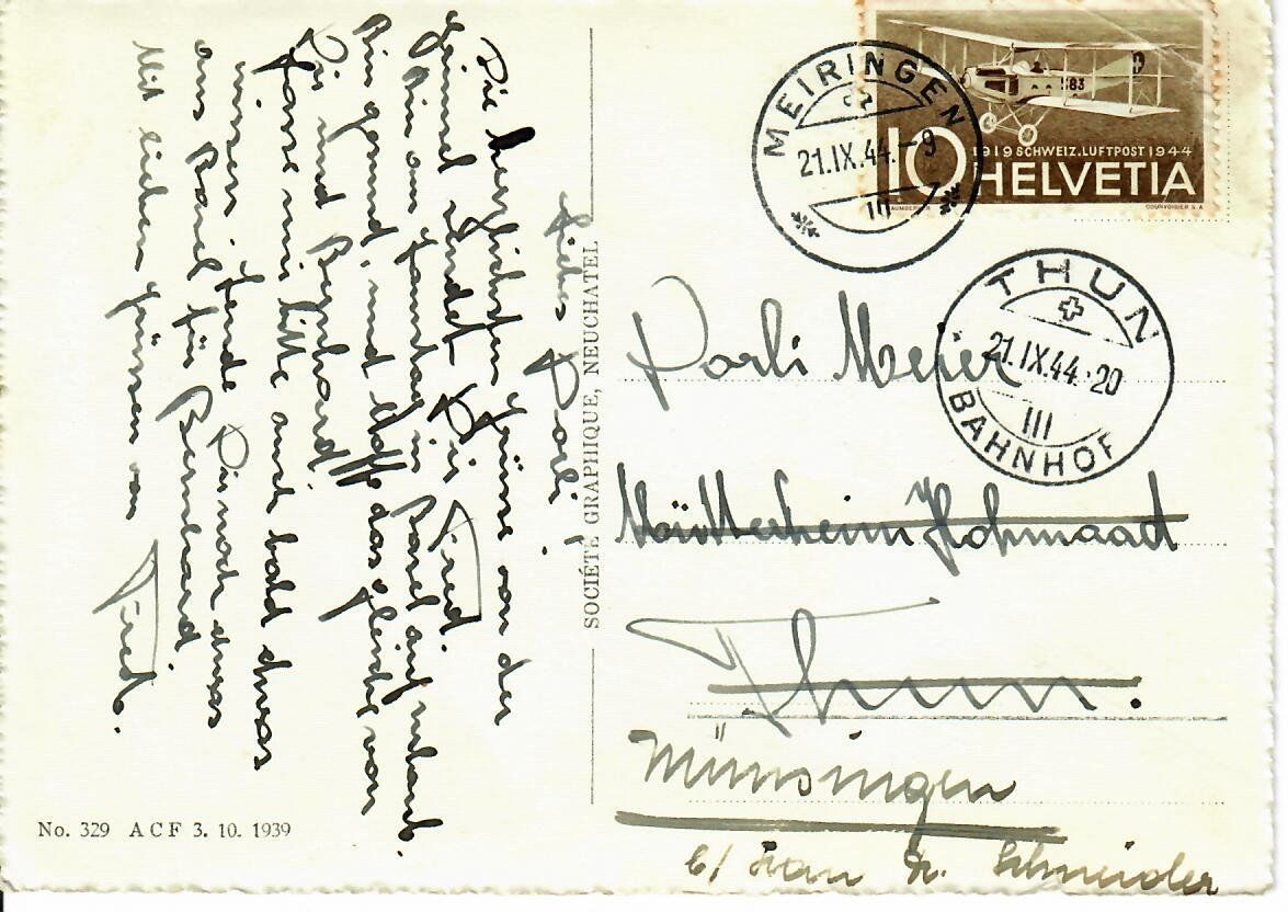 Cartoline postali: Postauto mit Schiebedach - Grimsel Staudamm 1944 – Usato da Hochdorf venduto da Ziegel-16 1