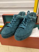 Baskets Loro Piana daim fourrées bleu 38