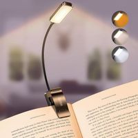 LED Leselampe Buchklemme 3 Farbmodi Flexibel Akku Lampe