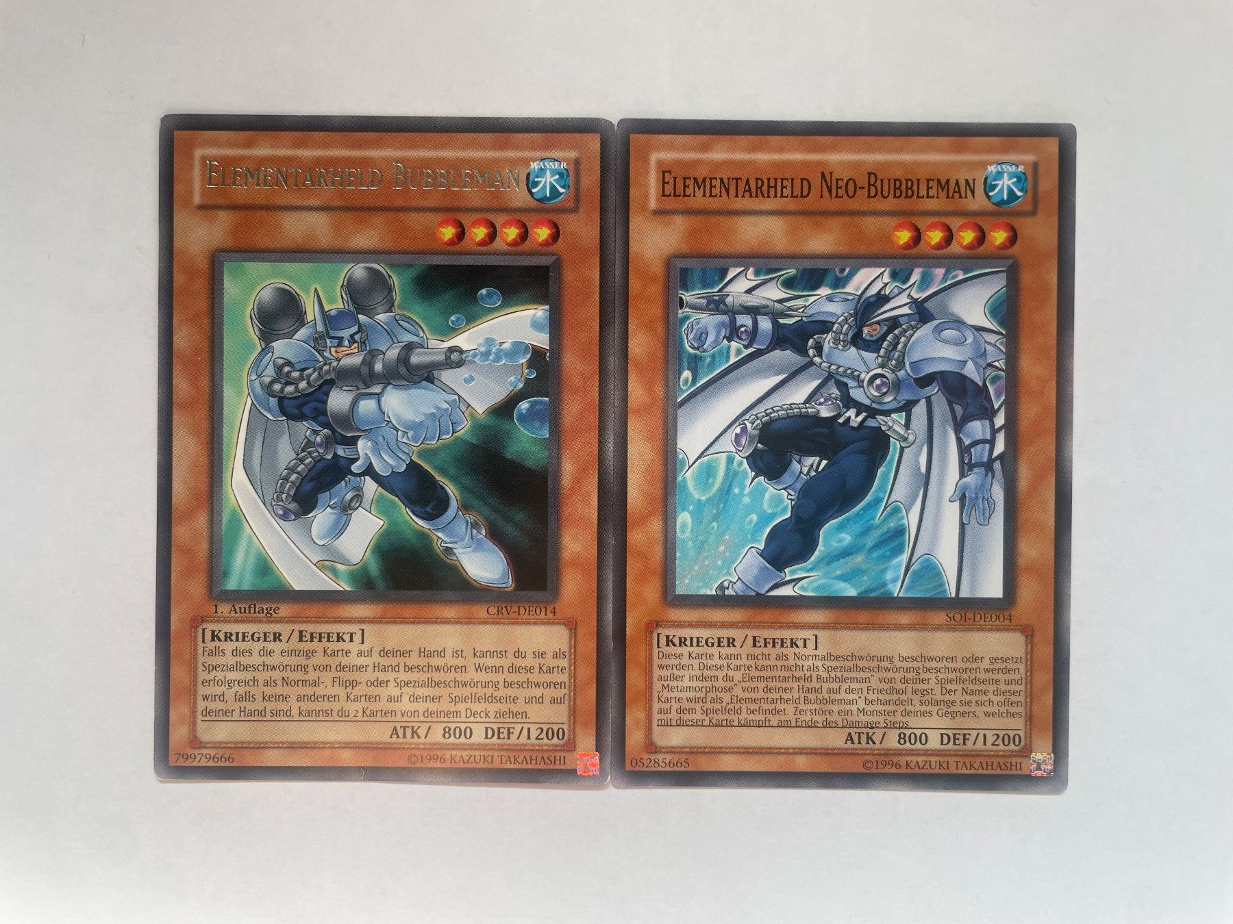 Yugioh Sammelbilder & Trading cards: YuGiOh Rare | ElementarHeld Bubbleman + Neo Bubbleman – Neu (gemäss Beschreibung) aus Altstätten SG von ChangeMaker