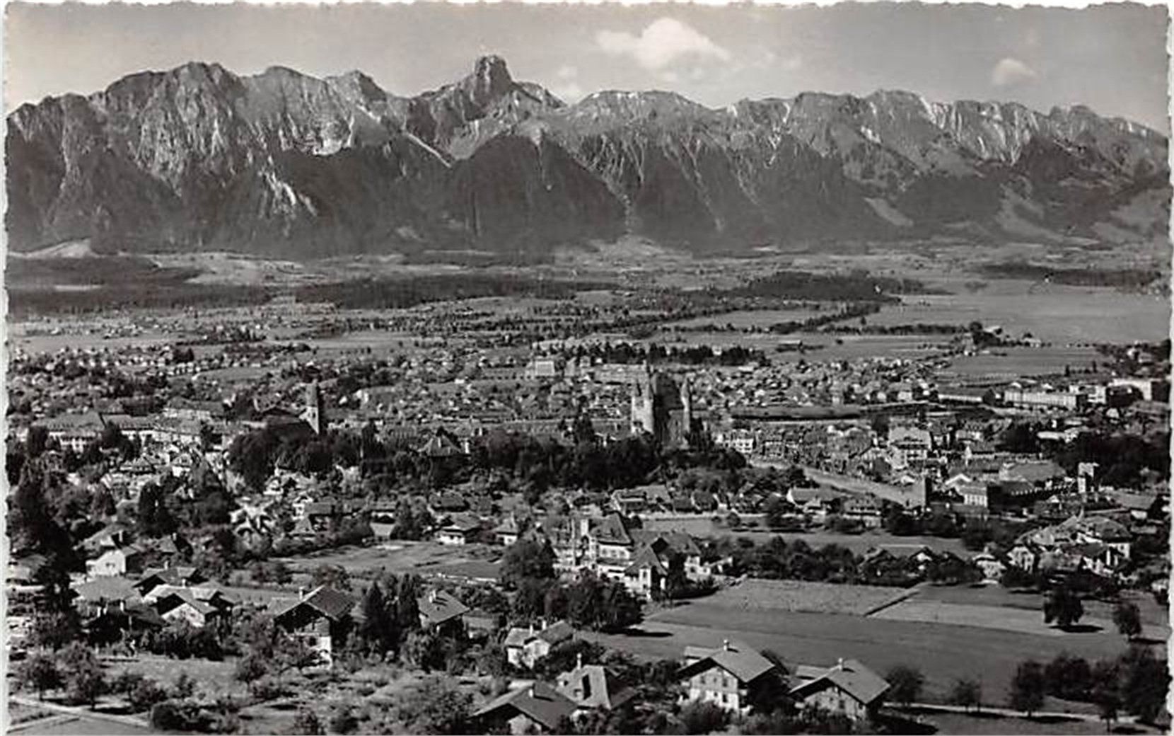 Ansichtskarten: Thun, mit Stockhornkette – Gebraucht aus Ottikon b.Kemptth. von Neptun1974