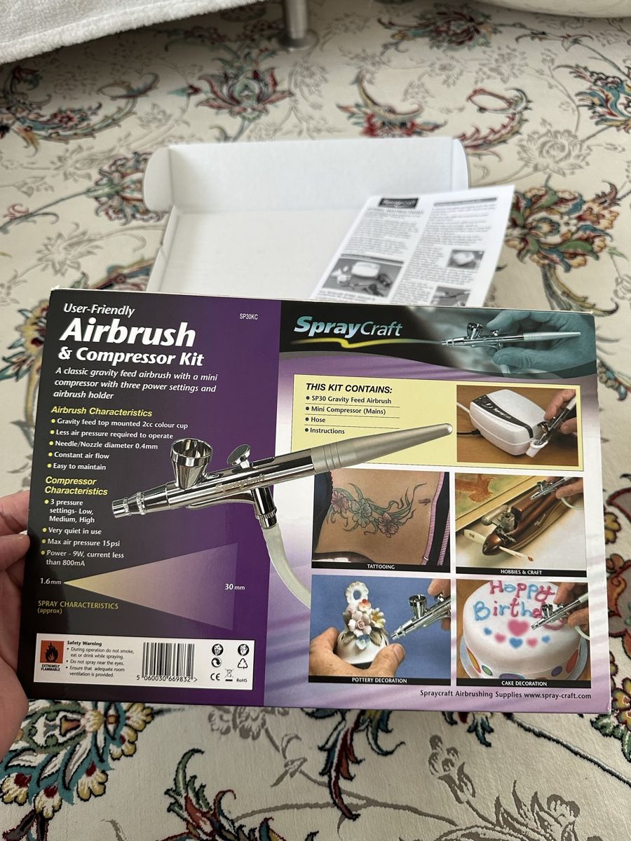 Tutti gli attrezzi: Airbrush & Compressor Kit (Top feed, Single action) / SP30KC – Nuovo (secondo la descrizione) da Maienfeld venduto da tobeyl2020 3