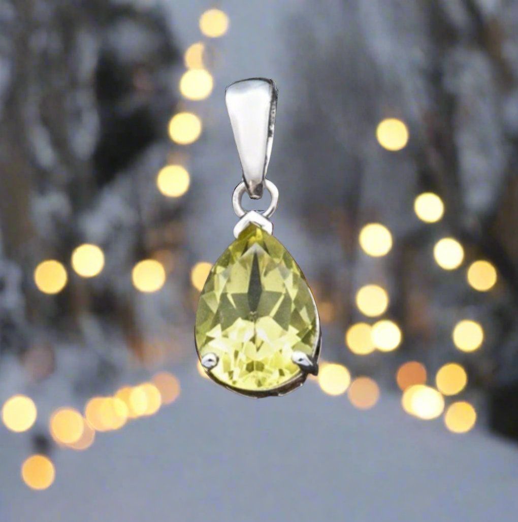 Ciondoli: Lemon Quartz Anhänger 7x10mm – Nuovo e nell'imballaggio originale da Zürich venduto da GOS08 2