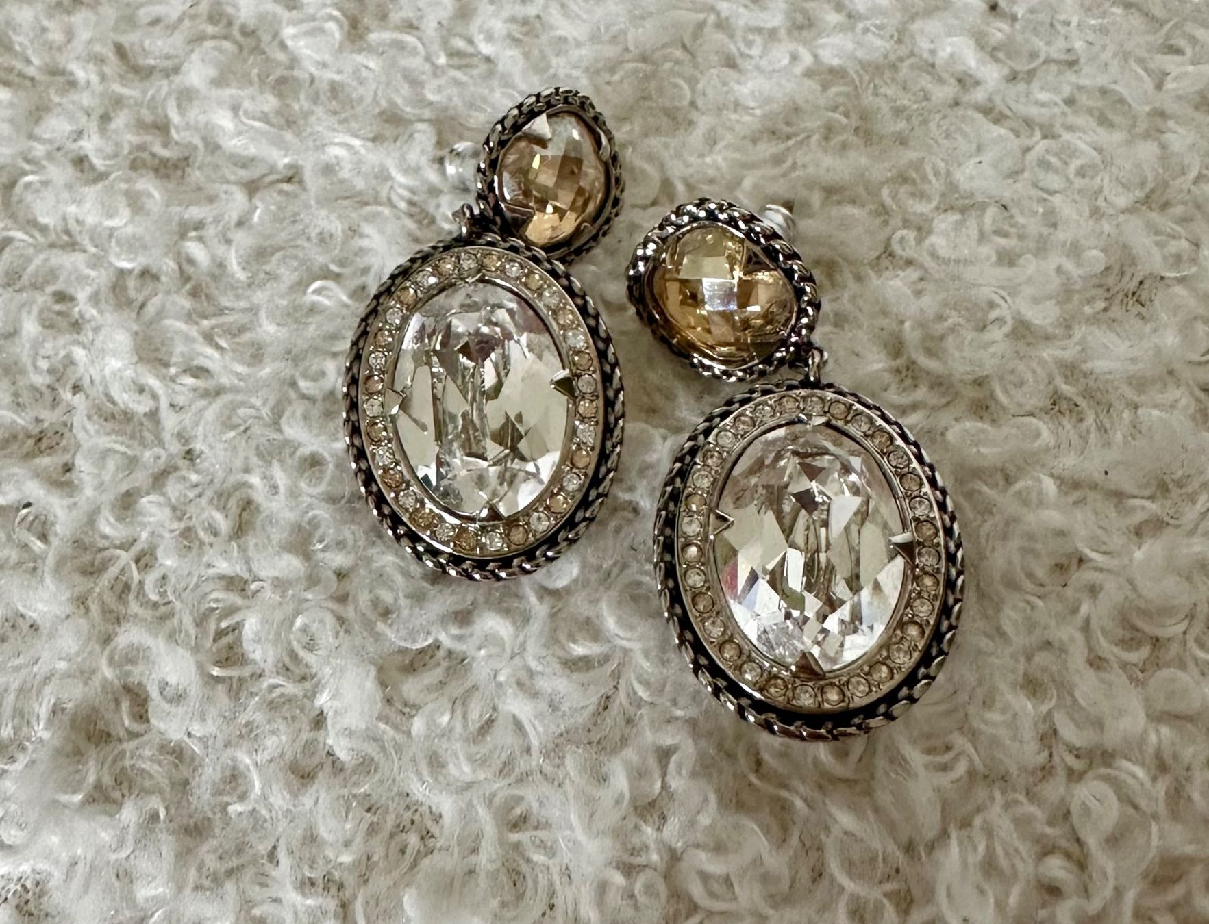 Swarovski Orecchini pendenti & Orecchini a lobo: Swarovski Amber Pierced Earrings – Usato da Laufenburg venduto da oli_w7rd