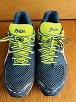Asics Laufschuhe blau gelb Grösse 45 gebrauchter Zustand