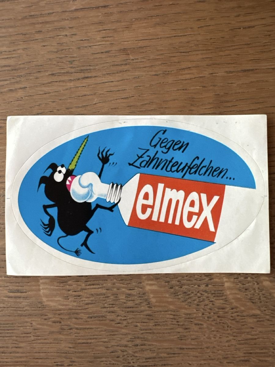 Sticker: Vintage Aufkleber elmex – Nuovo (secondo la descrizione) da Frauenfeld venduto da Jose_luis